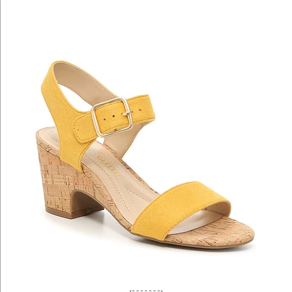 Andrew Geller Yellow Burbank Sandal Size 7.5M